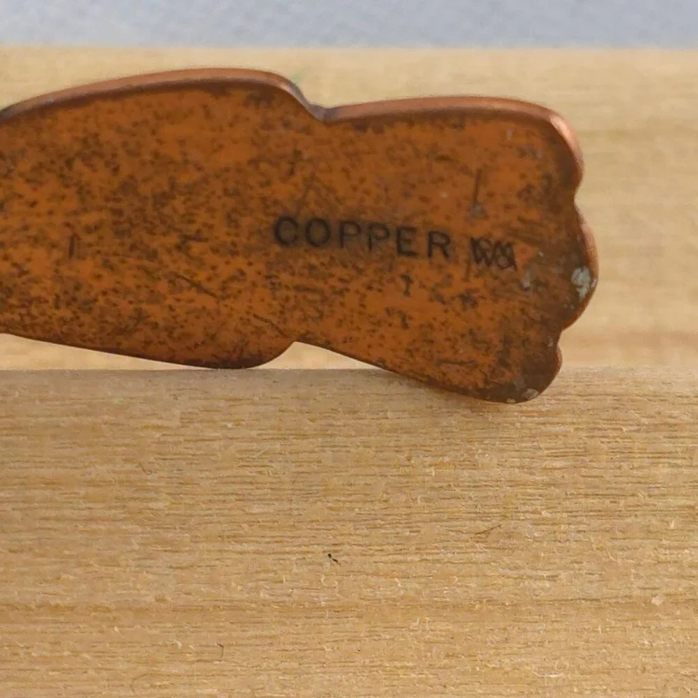 Wheeler Co Copper Cuff Bracelet Added Quartz Crystal Centerpiece Adjustable Fit - Picture 8 of 9